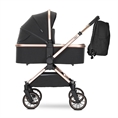 Carrozzina combinata REYA 3in1 con cesta per neonato Black JASPER